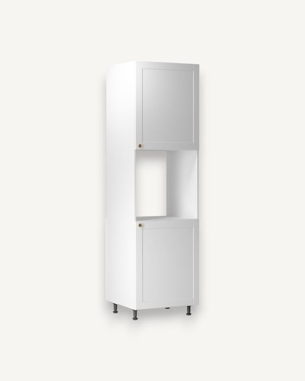 Mikrowellenumbauschrank - Linea-Weiß D60P P/L - Komfortable und leise Bedienung - ROYAL24_MARKT