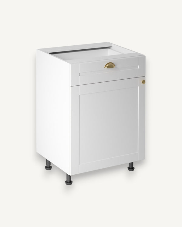 Unterschrank - Linea-Weiß D60S1-D2 - Clever organisiert für Ihre Küchenutensilien - ROYAL24_MARKT