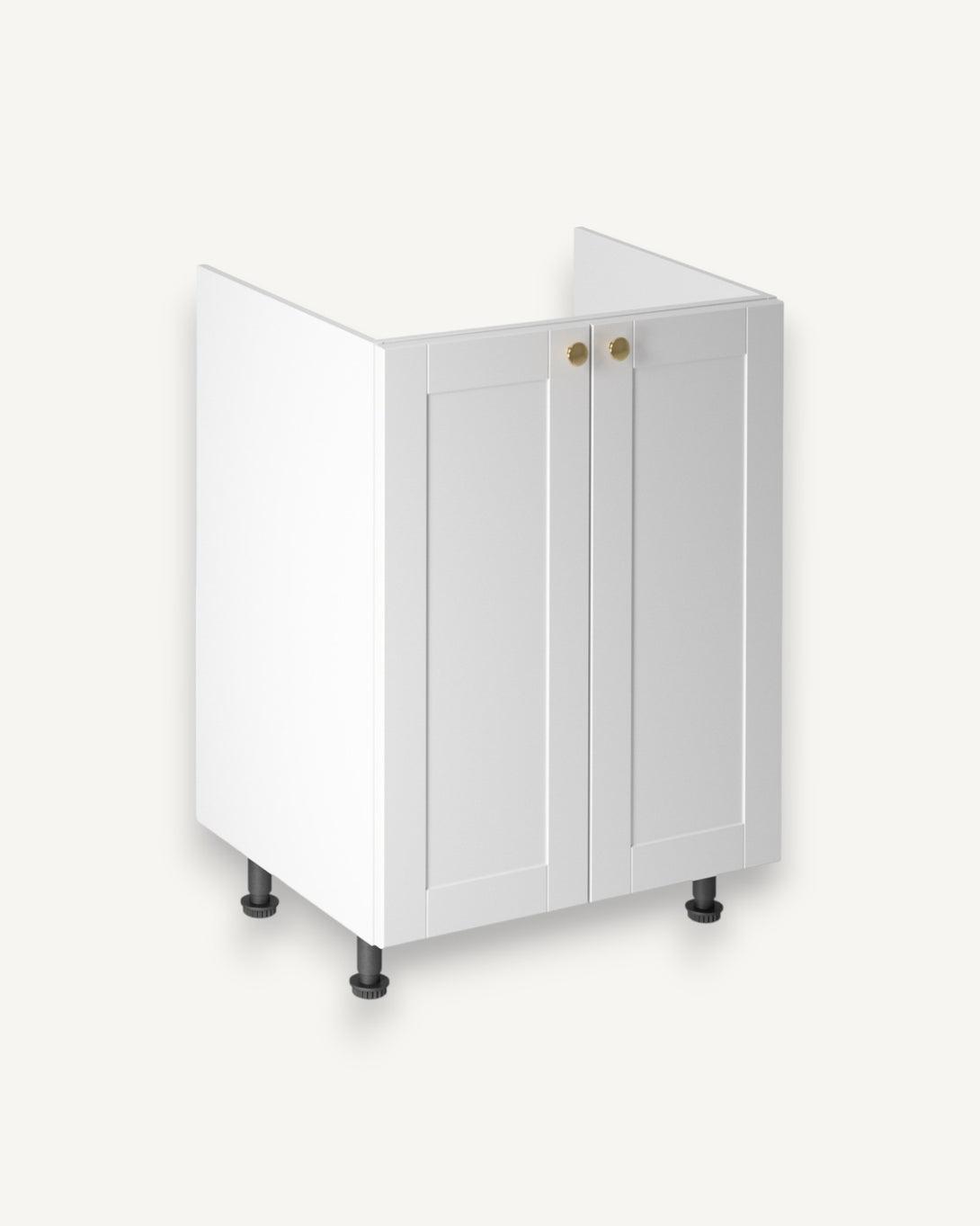 Spülenschrank für die Küche - Linea-Weiß D60Z - Perfekte Kombination aus Stil und Funktion. - ROYAL24_MARKT