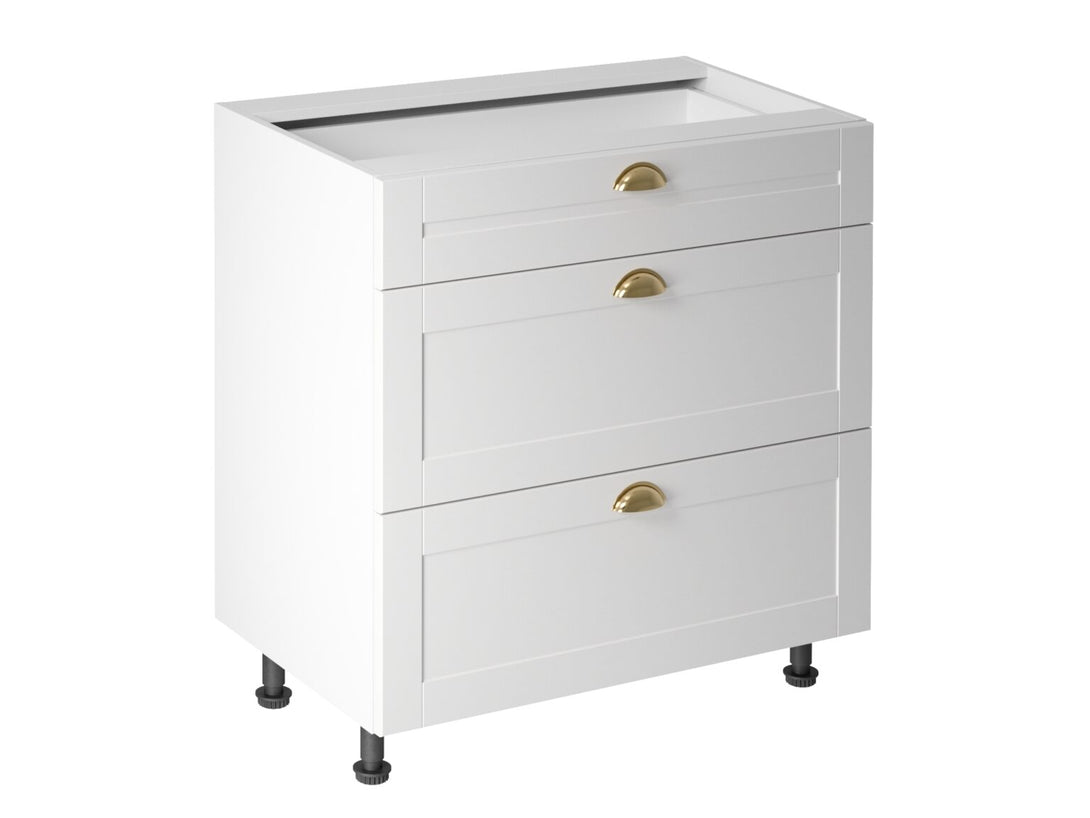 Eleganter Unterschrank - Linea-Weiß D80S3 - Weiß - ROYAL24_MARKT