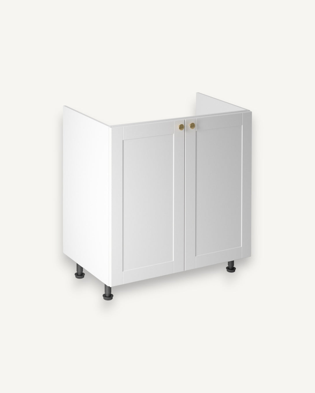 Moderne Spülenschrank - Linea-Weiß D80Z - ROYAL24_MARKT