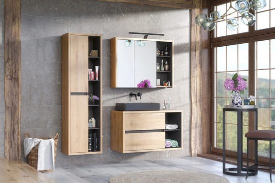 Badmöbel -Set - Devon - Ideal für Familienbäder geeignet. - Milaros Markt