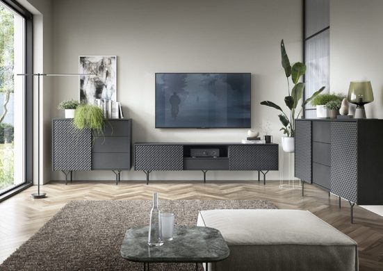 Wohnzimmer-Set - Genießen Sie eine warme und vollständige Atmosphäre, (Komplett Set, 3-St., Premium - KAREL)