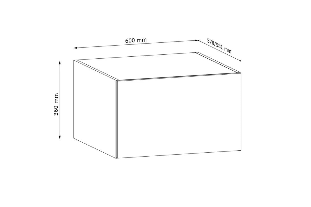 Hängeschrank 60 cm  - Langen - Modernes Design, das Ihre Küchenwände edel und funktional aufwertet.