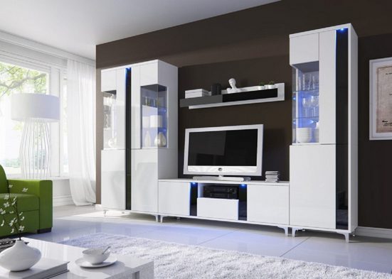 Wohnzimmer-Set - Design das Komfort und Eleganz vereint, (Komplett Set, 4-St., Premium - NICEA 1)