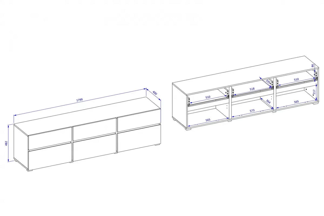 TV-Schrank - Cross - Geräumige für ordentliche Aufbewahrung und elegantes Design.