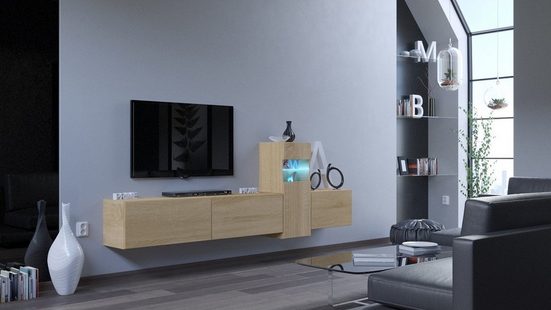 Wohnwand&nbsp;- Stilvoll 2024 / Luxus durch exquisite Materialien im Wohnbereich. Vector N61