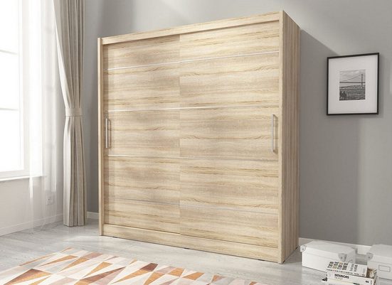 Kleiderschrank 200 cm - OLA - Luxuriöses Design für Ihre Kleidung.