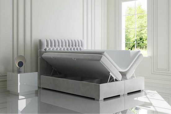 Boxspringbett - Gaja - Schönes und praktisches Design mit Stauraum.