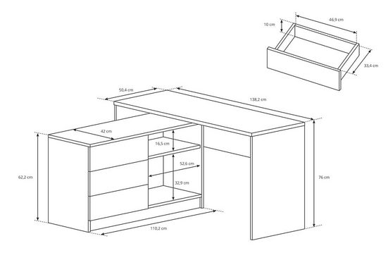 Schreibtisch - Minimalistisches Design das Klarheit und Ordnung bringt.