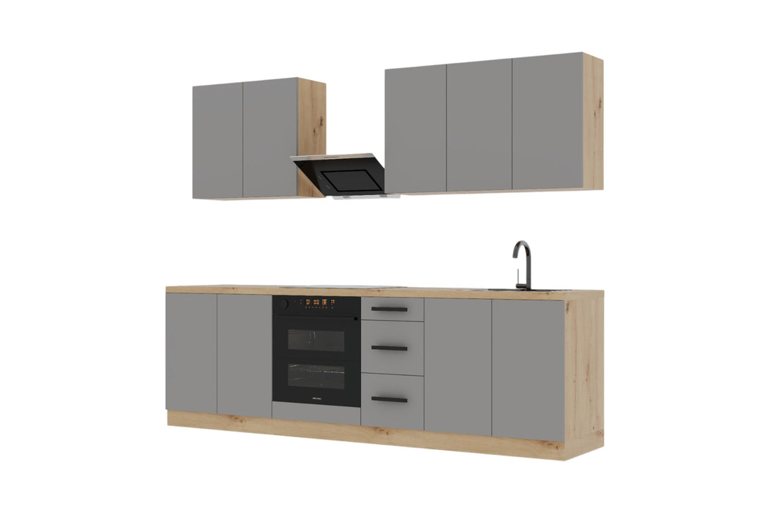 Küchenzeile K97-G260 - Langen Beige - Smart geplant für maximalen Nutzen - ROYAL24_MARKT