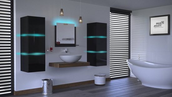 Weiß glänzendes Badezimmer ALIUS 12 - Moderner Glanz für Ihr Badezimmer