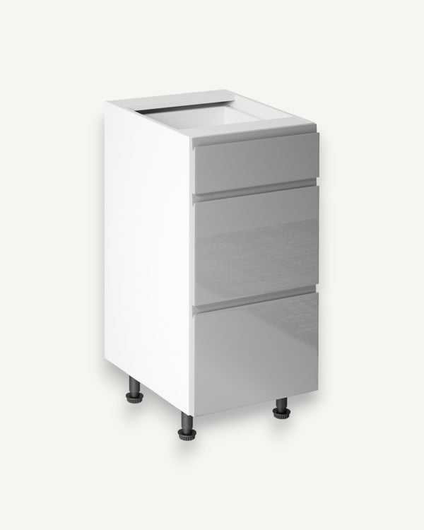 Unterschrank 40 cm - Aspen - Aspen D40S3 Grau / Hochglanz