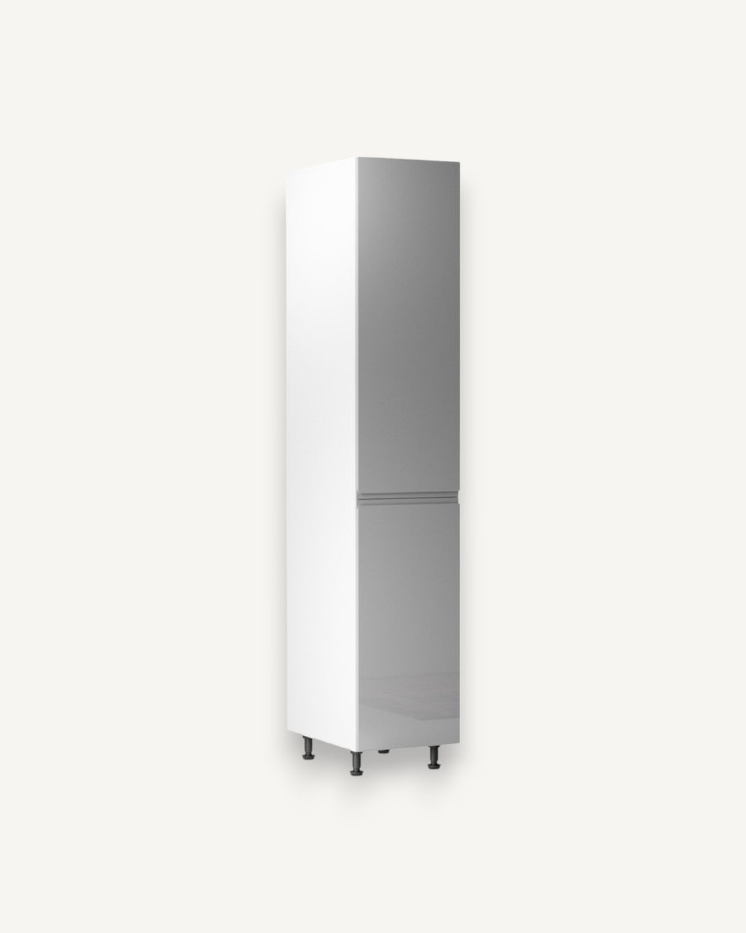 Hochschrank 40 cm - Aspen D40SP-P/L Grau/Hochglanz