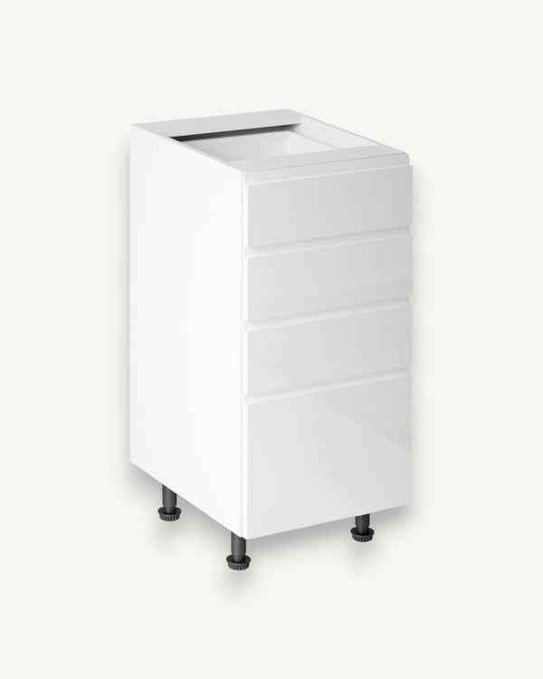 Unterschrank 40 cm - Aspen D40S4 Weiß/Hochglanz - ROYAL24_MARKT