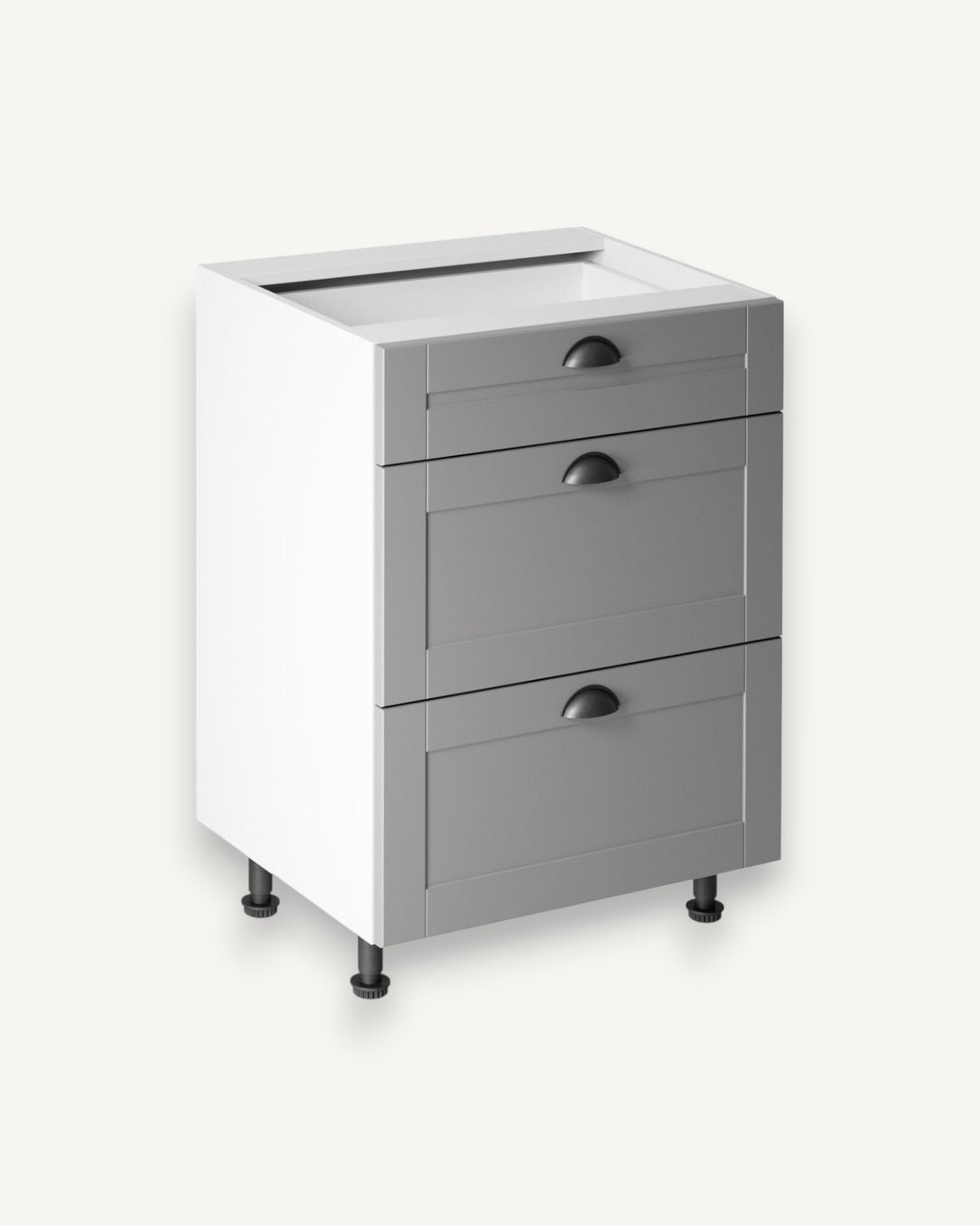 Unterschrank - Linea-Grau D60S3 - ROYAL24_MARKT