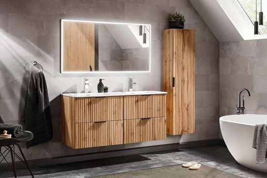 Badezimmer Hängeschrank -Adel Oak - Badezimmerschrank mit modernem und elegantem Design - ROYAL24_MARKT