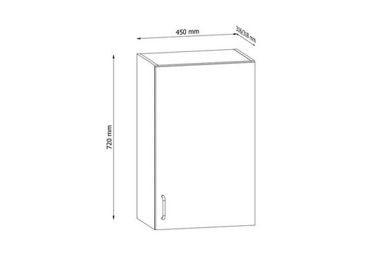 Hängeschrank 45 cm - sosna andersen - Ein unverzichtbares Stück für jede Küche. - ROYAL24_MARKT