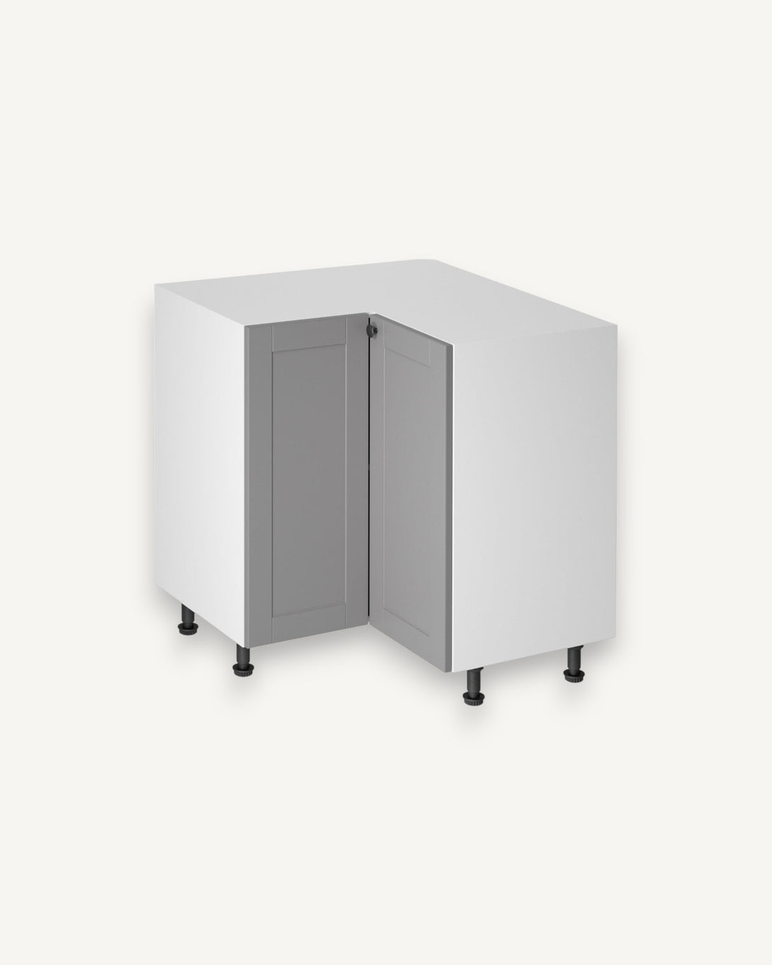 Eckunterschrank für die Küche - Linea-Grau D90N - ROYAL24_MARKT