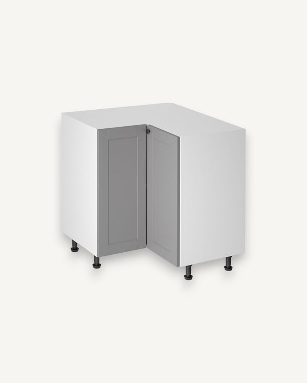 Eckunterschrank für die Küche - Linea-Grau D90N