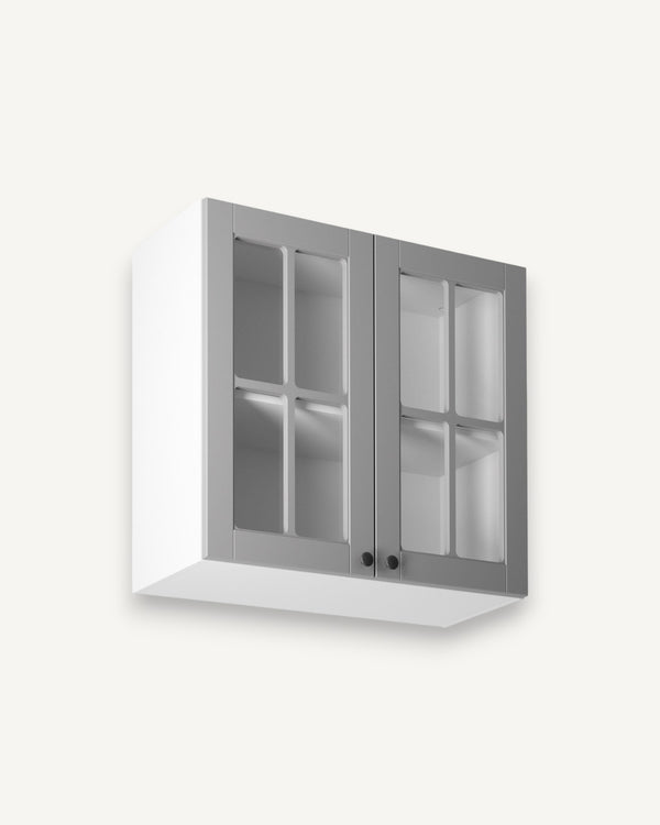 Glashängeschrank - Linea-Grau G80S