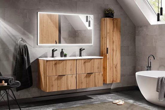 Badezimmer Hängeschrank -Adel Oak - Badezimmerschrank mit modernem und elegantem Design - ROYAL24_MARKT