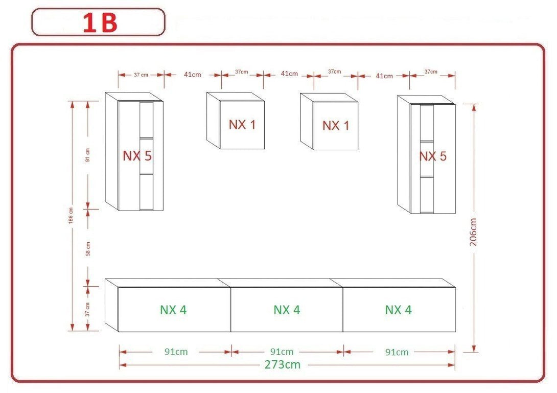 Wohnwand - SMILE N291 - Ein elegantes Arrangement für alle Ihre Unterhaltungsbedürfniss.