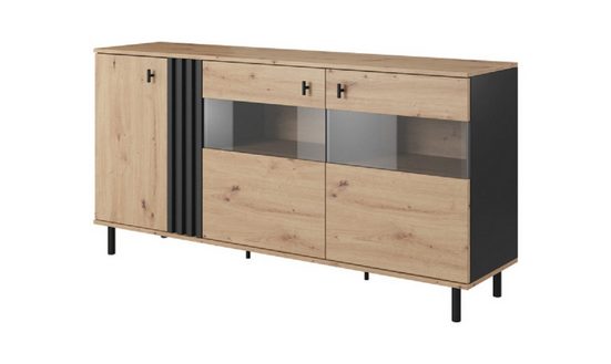 Elegantes Möbelsystem in Artrisan Eiche und Anthrazit - ROYAL24_MARKT