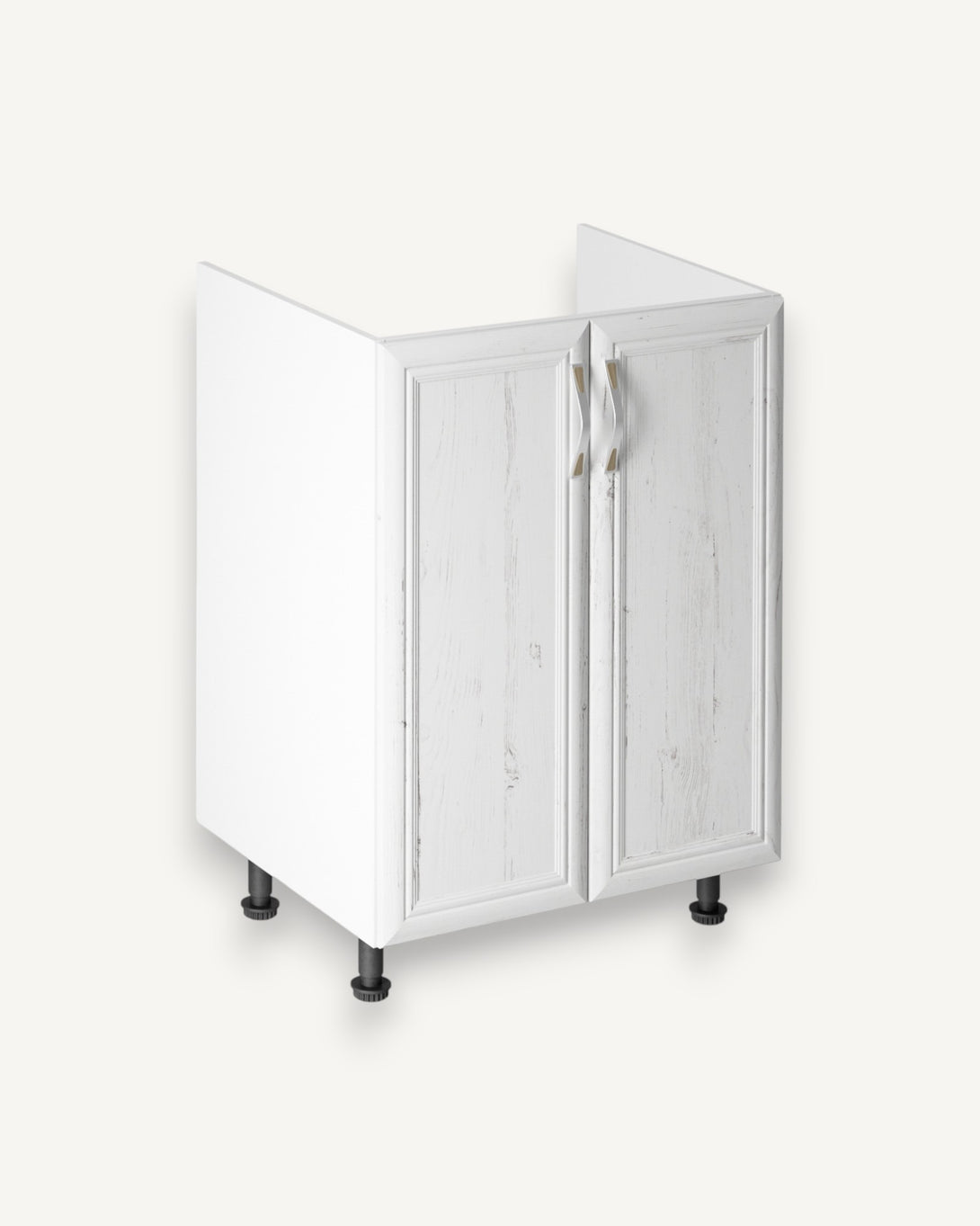 Eleganter Spülenschrank D60Z - Sycylia Weiß - Der perfekte Platz für Ihr Spülbecken - ROYAL24_MARKT