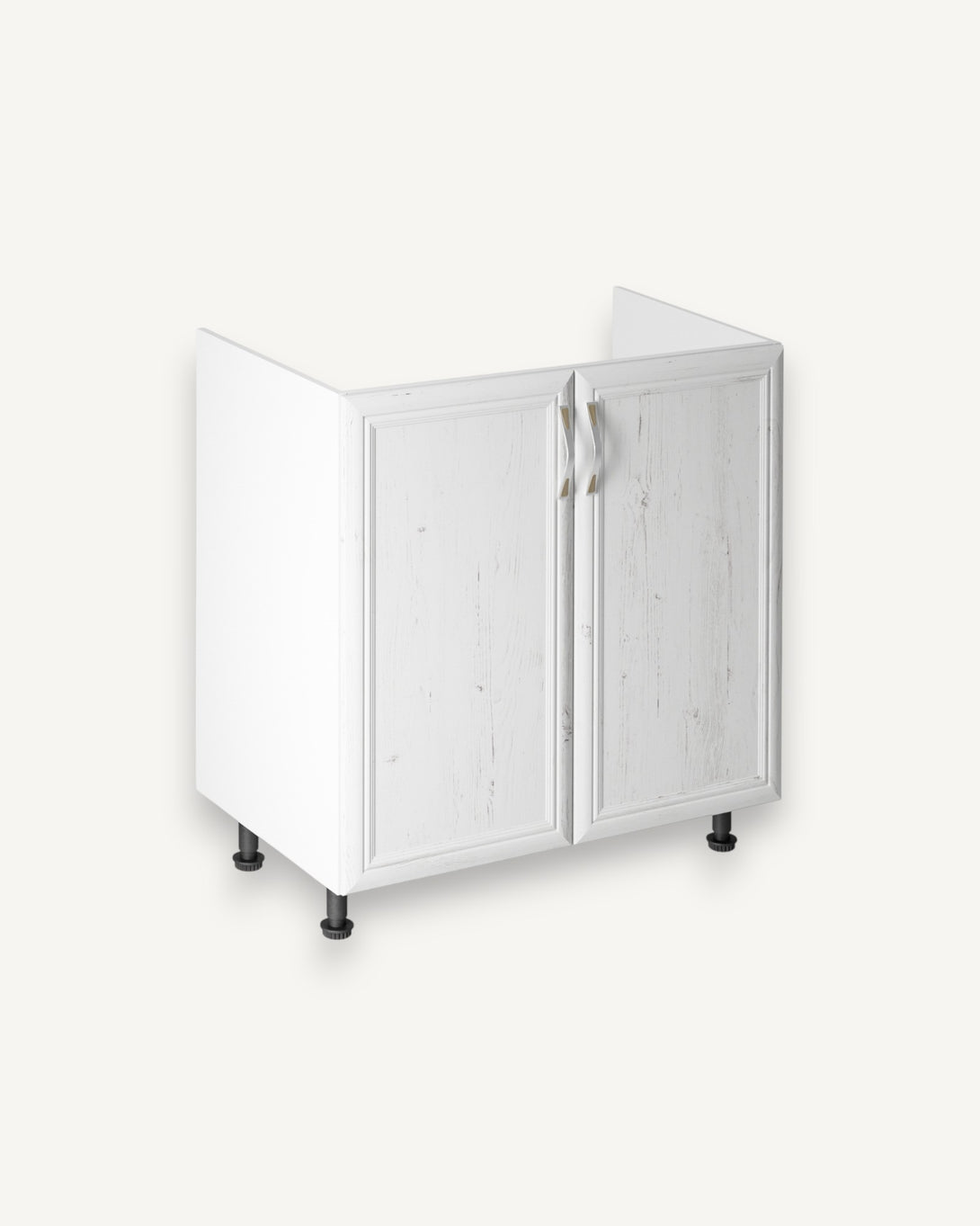 Eleganter Spülenschrank D80Z - Sycylia Weiß - Funktionalität und Stil für Ihre Küche - ROYAL24_MARKT