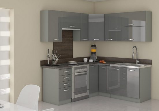 Winkelküche - Verleihen Sie Ihrem Zuhause einen Hauch von Luxus, Edle Stoffe - Schickes Design - Top Verarbeitung.
