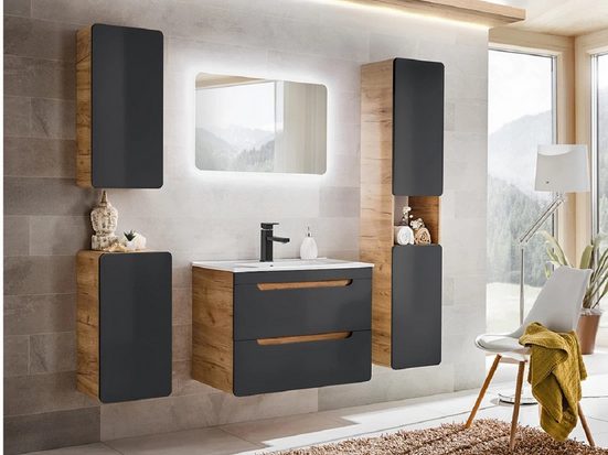 Badezimmer Hängeschrank - Aruba Cosmos - Kompaktes Top-Design. - ROYAL24_MARKT