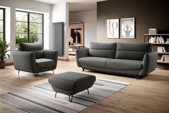 Sofa - Wohnzimmer / Couch, Sessel, Puff für Entspannung.