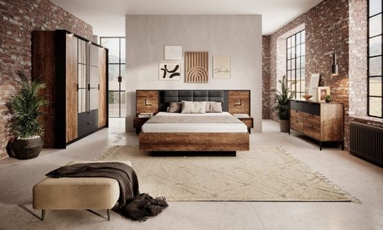 Schlafzimmer-Set - Königlicher Luxus macht Ihr Schlaferlebnis unvergesslich, (Komplett Set, 4-St., Premium - MILTON)