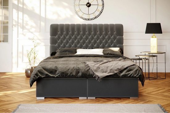 Boxspringbett - Gaja - Schönes und praktisches Design mit Stauraum.