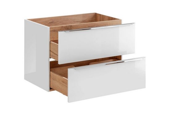 Waschbeckenschrank - Capri White - Intelligente Lösungen für stilvolle Badezimmerorganisation.