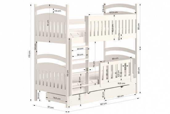 Robustes umweltfreundliches Kinderbett.