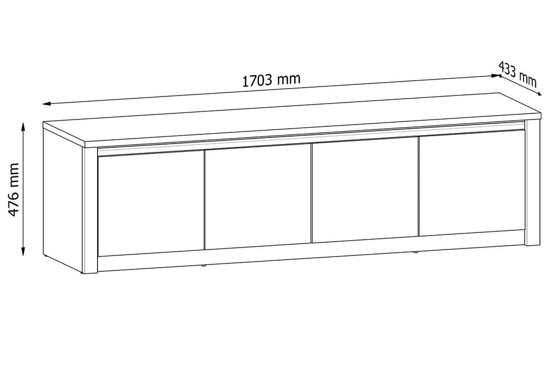 TV-Schrank -  Montana - Markantes und praktisches Design mit Stauraum.