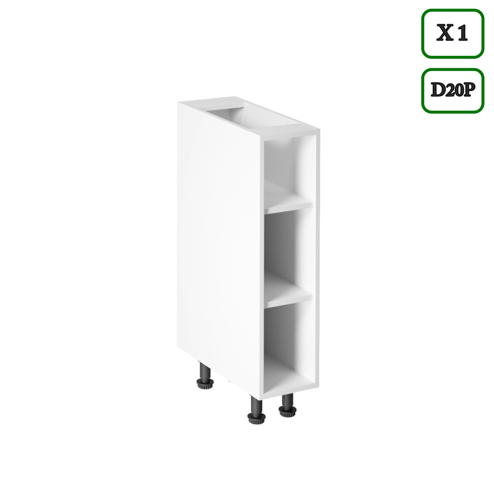 Küchenzeile K91-G320 - Aspen Weiß - Platzsparend und stilvoll zugleich - ROYAL24_MARKT