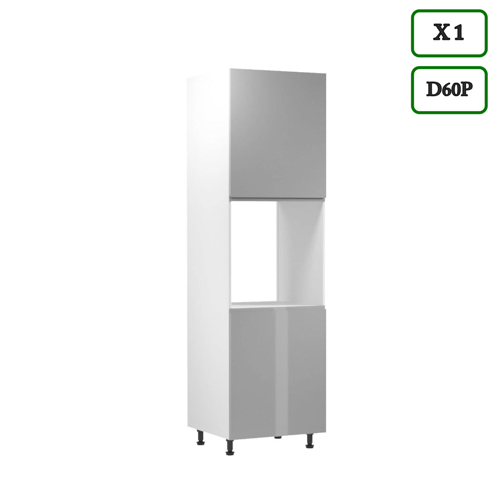 Küchenzeile - Aspen - Grau (Hochglanz) - K57-320 cm - ROYAL24_MARKT