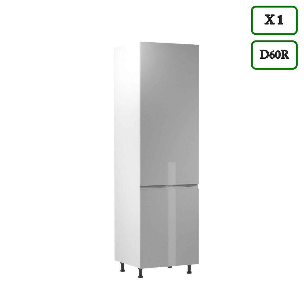 Küchenzeile - Aspen - Grau (Hochglanz) - K57-320 cm - ROYAL24_MARKT