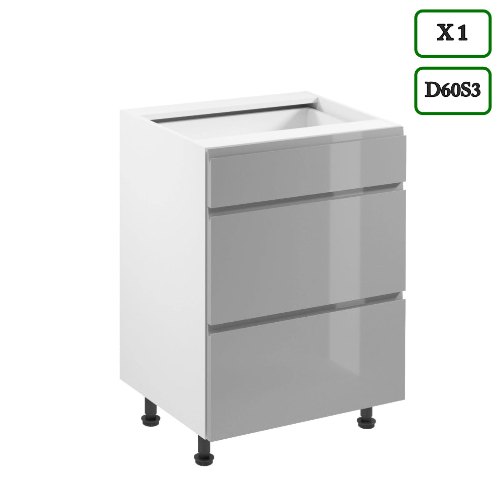 Küchenzeile K101-G240 - Aspen Grau - Stilvoll kochen auf kleinem Raum - ROYAL24_MARKT