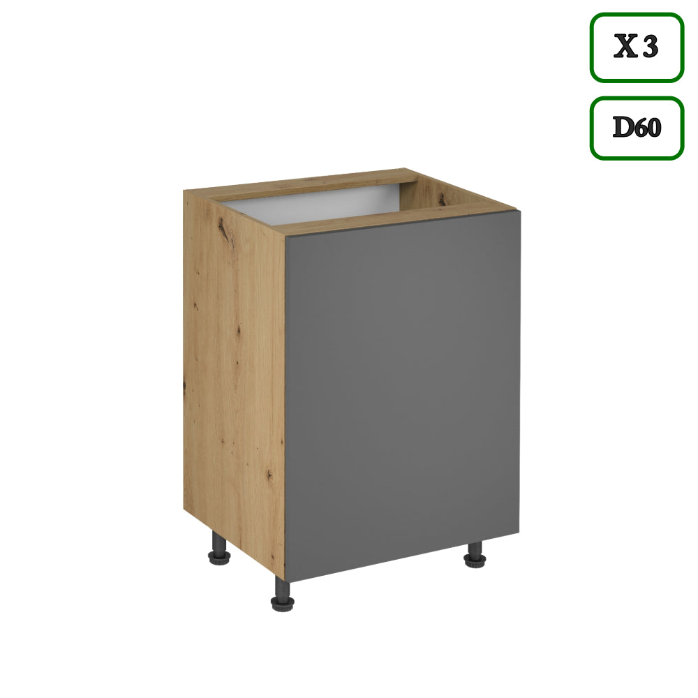 Küchenzeile K104-G360 - Langen Grau - Moderne Optik mit durchdachter Funktion - ROYAL24_MARKT