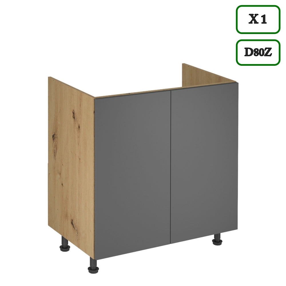 Küchenzeile in U-Form K103-G680 - Langen Grau - Praktisch und stilvoll zugleich - ROYAL24_MARKT