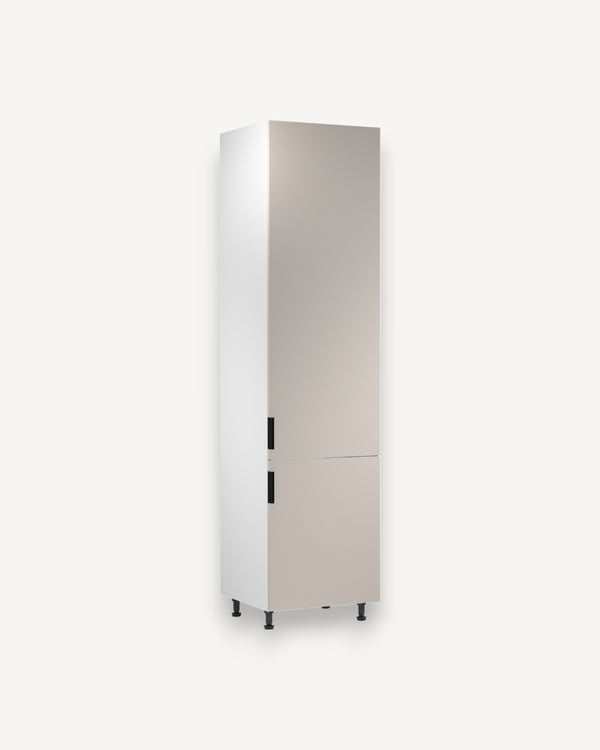 Kühlumbauschrank D60ZLN P/L - Sorento Weiß Beige - Perfekte Integration für Ihren Kühlschrank.
