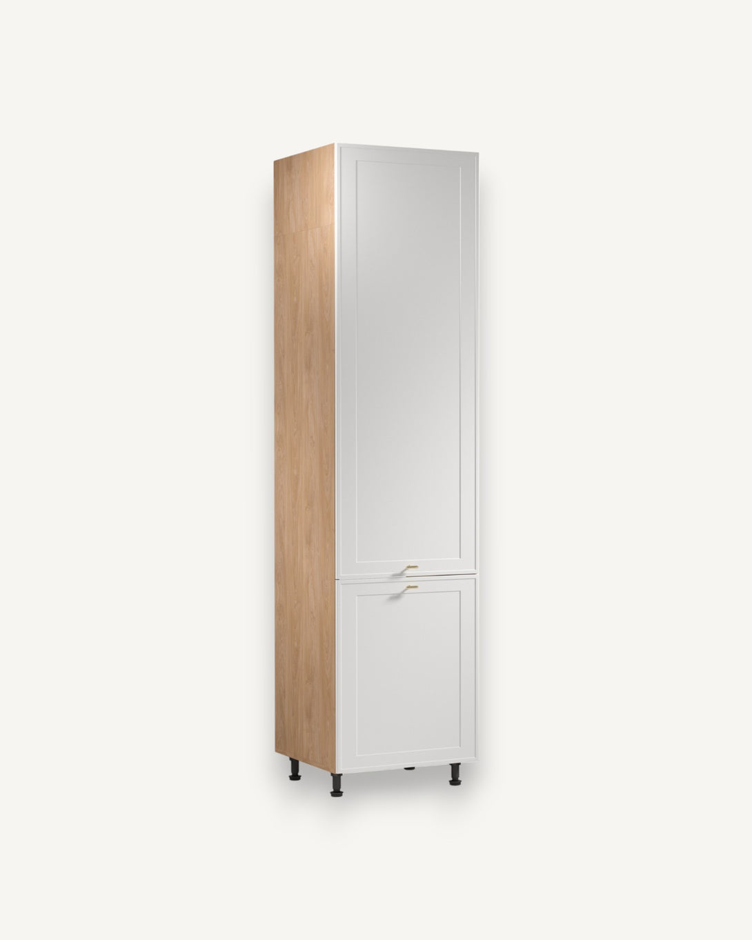 Kühlumbauschrank D60ZLN P/L - Sorento Sonoma Eiche Weiß - Für mehr Eleganz in Ihrer Küche. - ROYAL24_MARKT