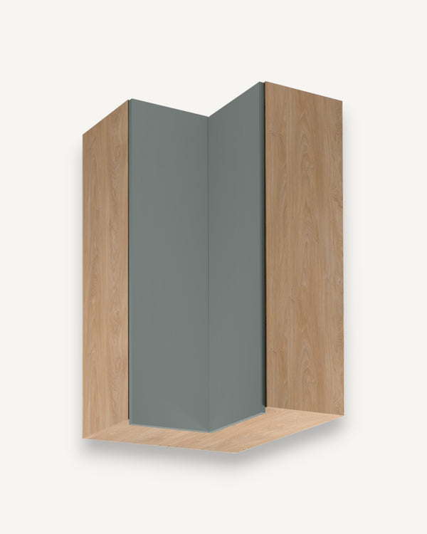 Eckhängeschrank G60N2 – Sorento Grün Sonoma Eiche - Schwebende Eleganz in Ihrer Küche.