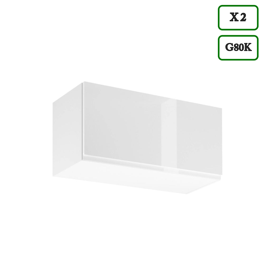 Küchenzeile K65-G400 - Aspen Weiß - Zeitloses Design für jede Kücheneinrichtung - ROYAL24_MARKT