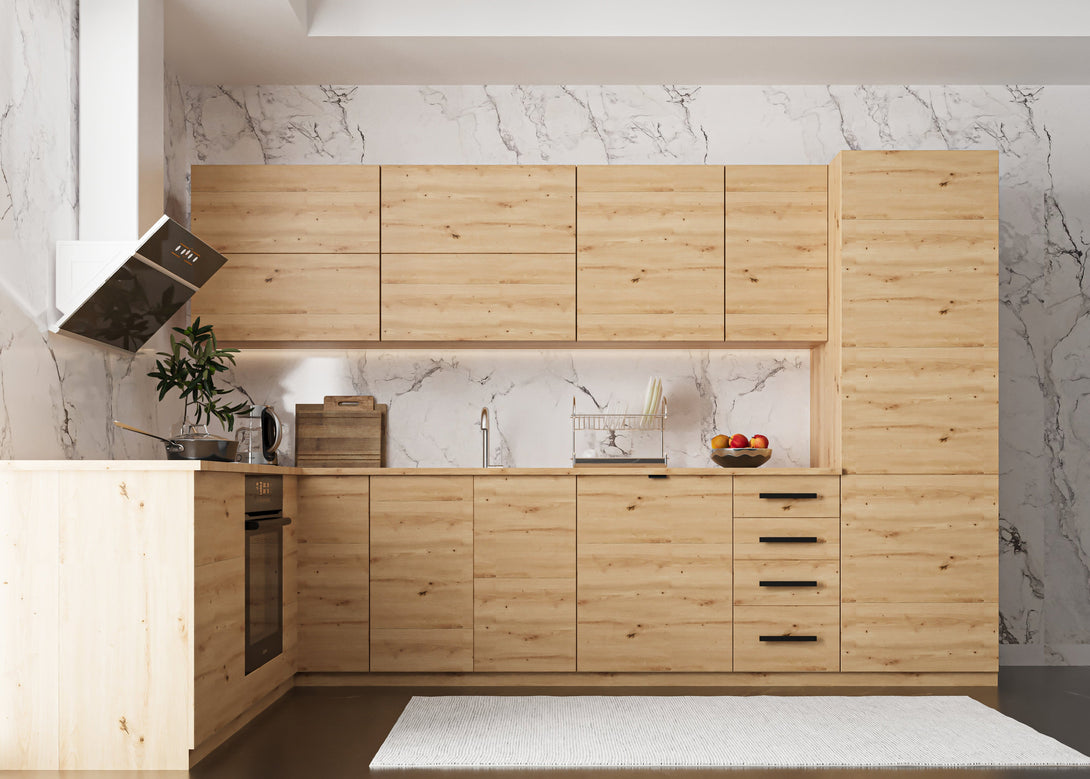 Winkelküche - Langen - Artisan Eiche (Holzoptik) - K53-330×210 cm - ROYAL24_MARKT