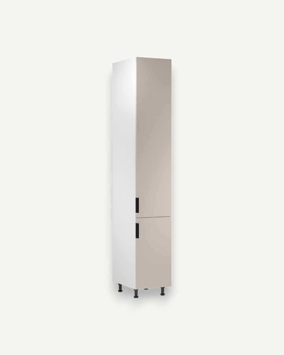 Hochschrank D40SPWN P/L - Sorento Weiß Beige - Praktisch, modern und funktional. - ROYAL24_MARKT